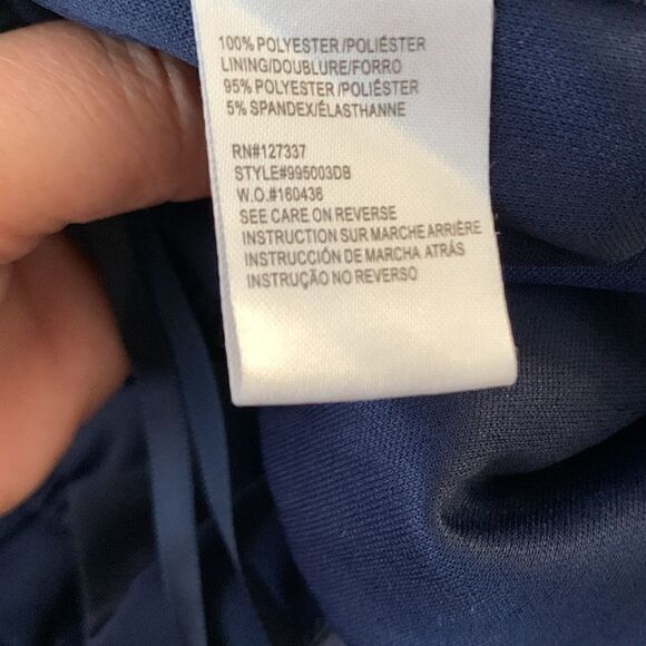 Emma Street Navy High Waisted Wide Leg Mesh Pant Size 18W - Picture 13 of 14